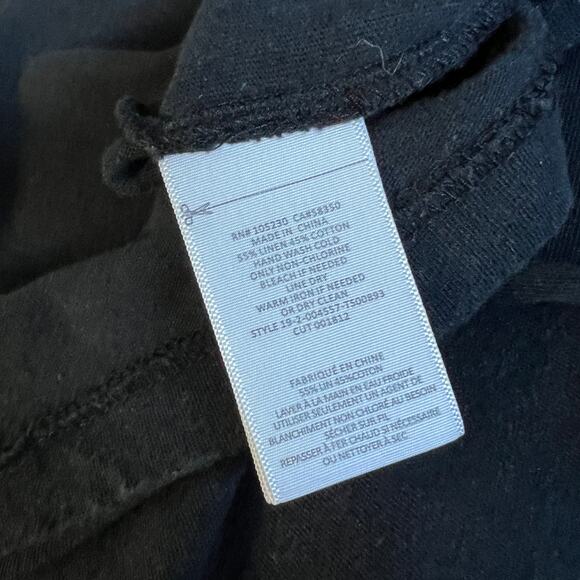 NWT Current/Elliot Black The Tied Up Muscle Linen Blend Tank Top Size 0 FLAW - Picture 8 of 14